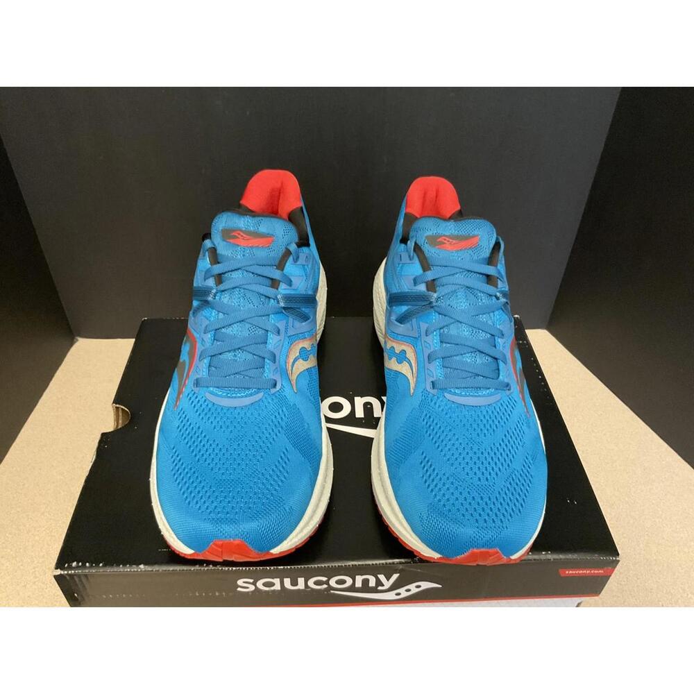 New! Mens Saucony Triumph 20 Ocean/Redrock Running Shoes. Size 13. Nice! - Picture 2 of 9